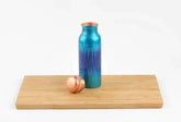 Copper Water Bottle - Brushed Aqua