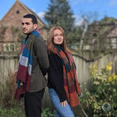 Handloomed Recycled Wool Scarf/Shawl- Striped