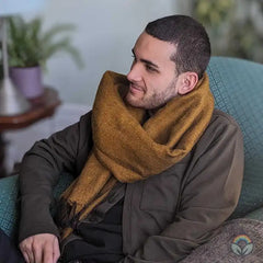 Handloomed Recycled Wool Scarf/Shawl- Plain