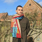 Vintage Silk Sari Patchwork Scarf