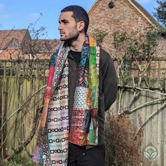 Vintage Silk Sari Patchwork Scarf