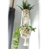 Macrame Plant Pot Holder - Double