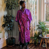 Vintage Silk Kimono - Purple Haze
