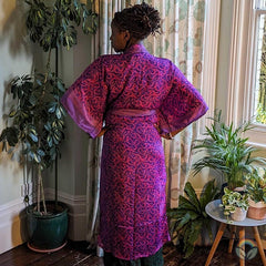 Vintage Silk Kimono - Purple Haze