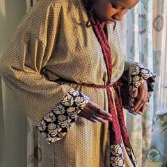 Reversible Vintage Silk Kimono - Jaipur