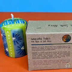 Hand Painted table candles, 3 pack, Ihlobo