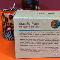 Hand Painted table candles, 3 pack, Uzima