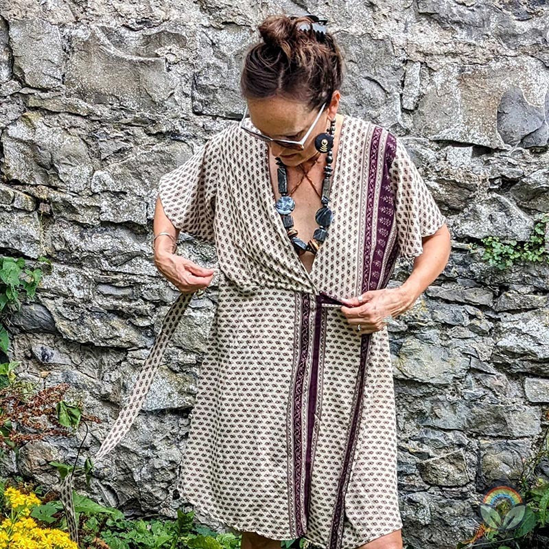 Kimono Wrap Dress - 5