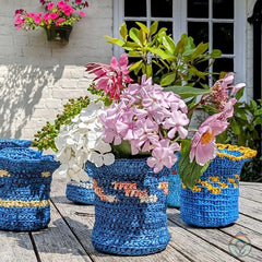 Plarn Crochet Pot