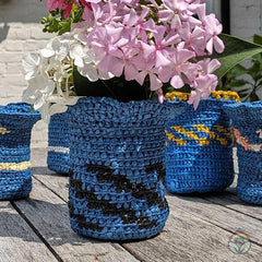 Plarn Crochet Pot