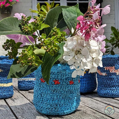 Plarn Crochet Pot