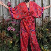 Vintage Silk Kimono - Flame