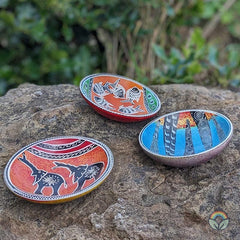Kenyan Jungle Stripes Soapstone Bowls