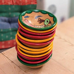 Hand Painted Terracotta Bowls -Set of 5.