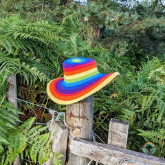 Crochet Sun Hat-Rainbow
