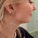 Upcycled Wire Earrings - Spiral Man