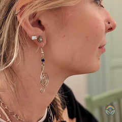 Upcycled Wire Earrings-Musical Clef