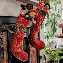 Christmas Stocking - Kantha Stitch