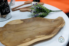 Teak Flat Bowl -Leaf Shape