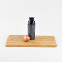 Copper Water Bottle - Brushed Black