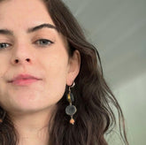 Upcycled Denim Earrings - Curled Circles