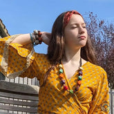 The Belle Sleeve Wrap Top - Diwali