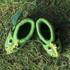 Felt Dragon Slippers