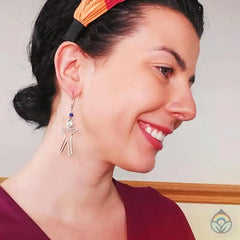 Upcycled Wire Earrings - Spiral Man