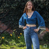 The Belle Sleeve Wrap Top - Ganges