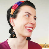 Gourd Earrings - Black Triangle