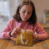 Felt Llama Purse - Yellow