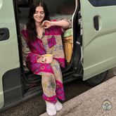 Vintage Silk Pyjamas - Happy Days