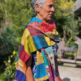 Vintage Silk Sari Patchwork Scarf