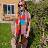 Vintage Silk Sari Patchwork Scarf