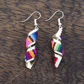 Peruvian Twist Fabric Earrings - Rainbow Life