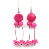 Ecuadorian Tagua and Acai Seed Earrings-Various Colours - Rainbow Life