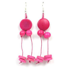 Ecuadorian Tagua and Acai Seed Earrings-Various Colours - Rainbow Life