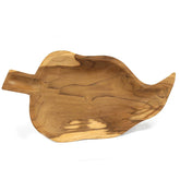 Teak Flat Bowl -Leaf Shape