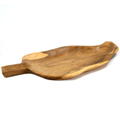 Teak Flat Bowl -Leaf Shape