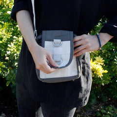 Natural Cotton Travel Bag - Charcoal