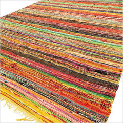 Luxury Indian Rag Rug-Yellow - Rainbow Life