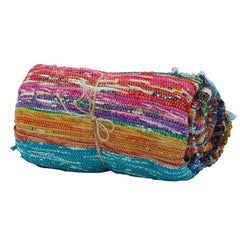 Luxury Indian Rag Rug/Blanket - Blue