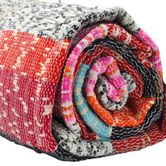 Luxury Indian Rag Rug/Blanket - Naturals