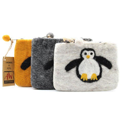 Felt Zipper Pouch - Cute Penguin