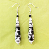 Hand Painted Ceramic Cusco Bead Earrings