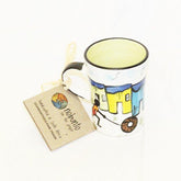 Hand Painted Ceramic Espresso Cup-Village
