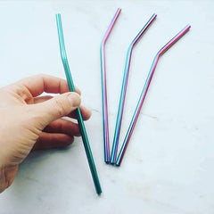 Stainless Steel Straws with Cleaning Brush and Pouch Set