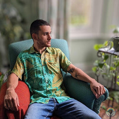 Vintage Silk Shirt - Short Sleeve - Kerala