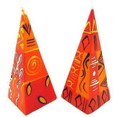 Hand Painted Pyramid Candles, 2 pack, Zahabu - Rainbow Life
