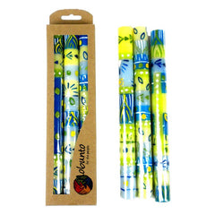 Hand Painted Dinner Candles, 3 pack, Ihlobo